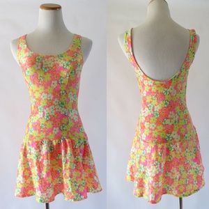 🎉HP🎉 Lilly Pulitzer Vintage Neon Floral Swimsuit